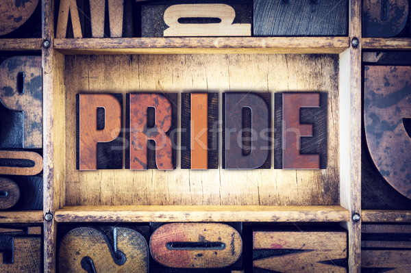 Pride Concept Letterpress Type Stock photo © enterlinedesign