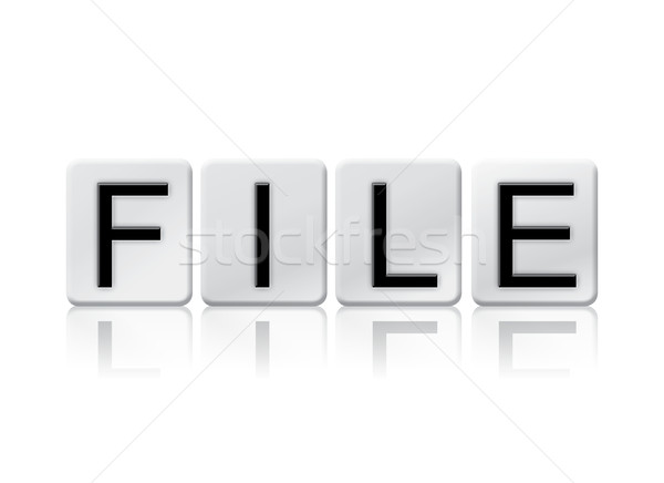 File Isolated Tiled Letters Concept and Theme Stock photo © enterlinedesign