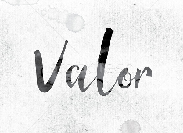 Valor Concept Painted in Ink Stock photo © enterlinedesign