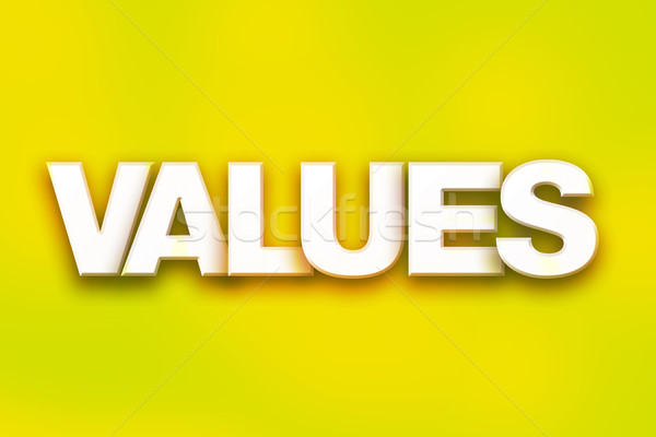 Values Concept Colorful Word Art Stock photo © enterlinedesign