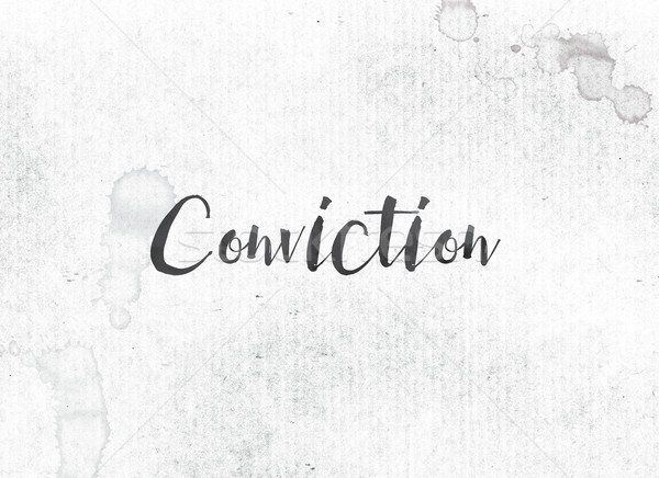 Conviction Concept Painted Ink Word and Theme Stock photo © enterlinedesign