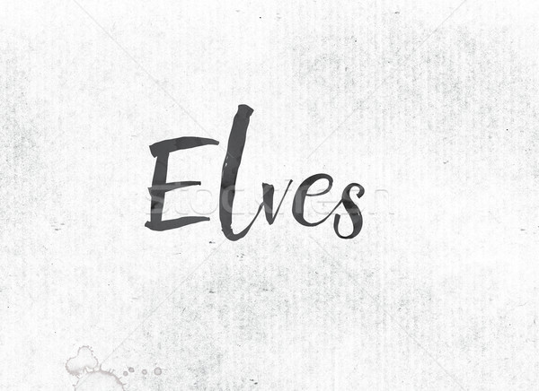 Elves Concept Painted Ink Word and Theme Stock photo © enterlinedesign