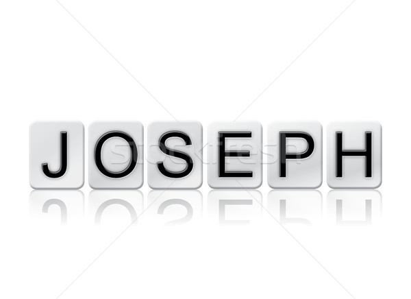 Joseph Concept Tiled Word Isolated on White Stock photo © enterlinedesign