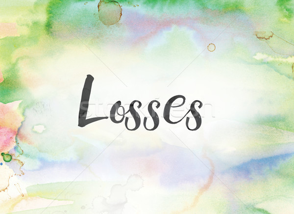 Losses Concept Watercolor and Ink Painting Stock photo © enterlinedesign
