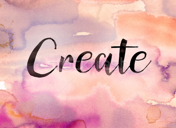 Create Concept Watercolor Theme Stock photo © enterlinedesign