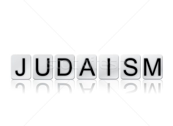 Iudaismul izolat pardoseala de gresie litere cuvant scris Imagine de stoc © enterlinedesign