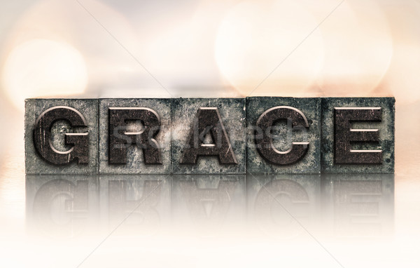 Grace Concept Vintage Letterpress Type Stock photo © enterlinedesign