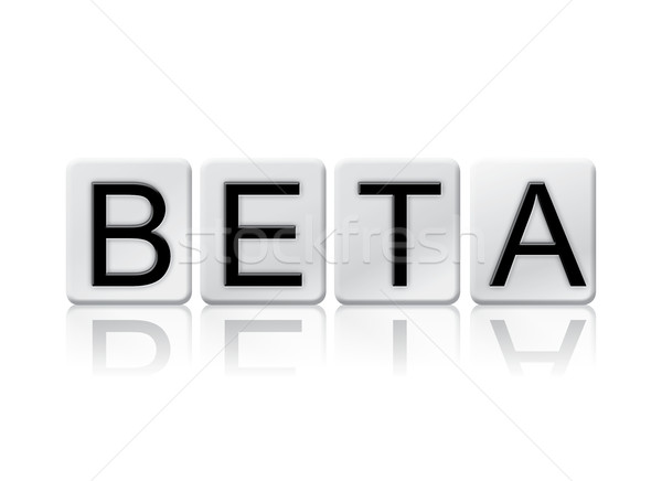 Beta Isolated Tiled Letters Concept and Theme Stock photo © enterlinedesign