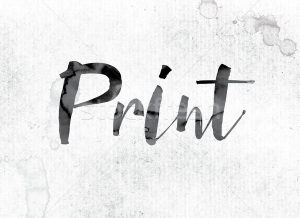 Print Concept Painted in Ink Stock photo © enterlinedesign
