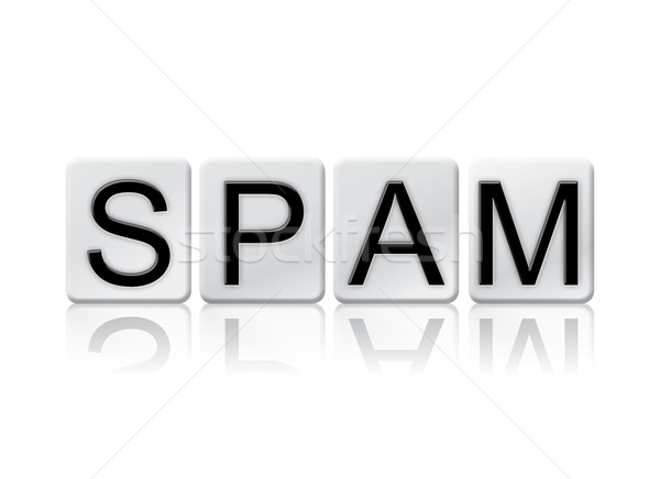 Spam Isolated Tiled Letters Concept and Theme Stock photo © enterlinedesign