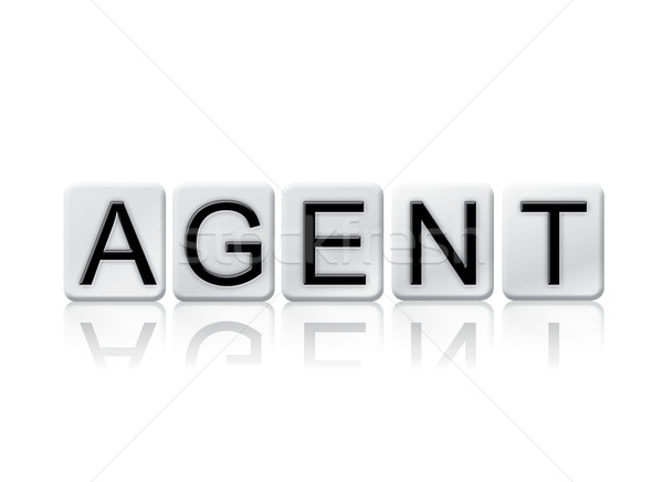 Agent Concept Tiled Word Isolated on White Stock photo © enterlinedesign