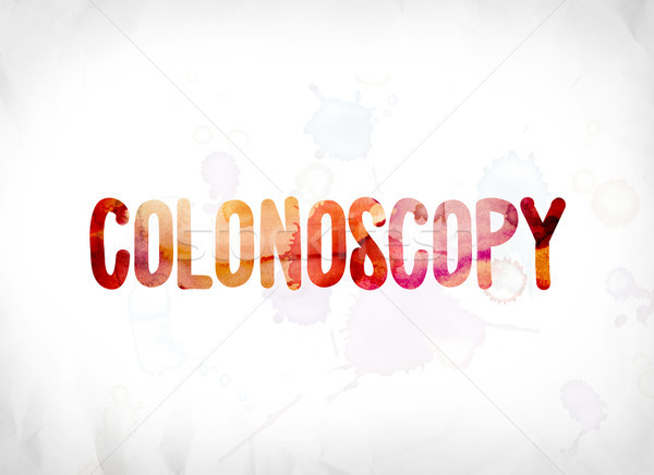 Colonoscopy Concept Painted Watercolor Word Art Stock photo © enterlinedesign