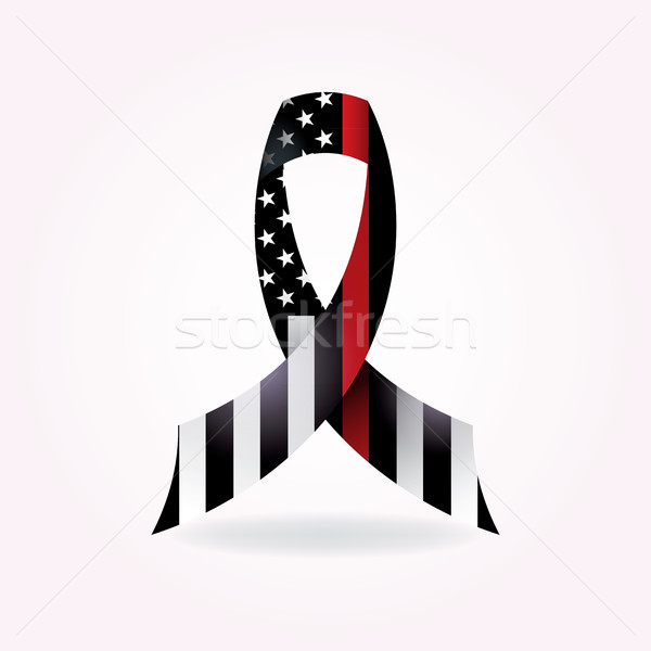 Firefighter Support Ribbon Illustration Stock photo © enterlinedesign