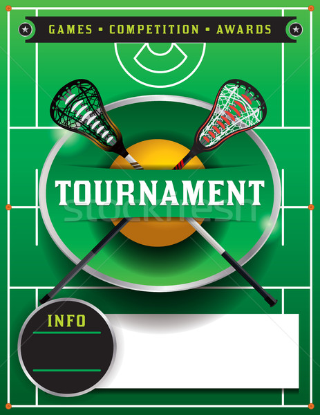 Lacrosse toernooi flyer sjabloon vector eps Stockfoto © enterlinedesign