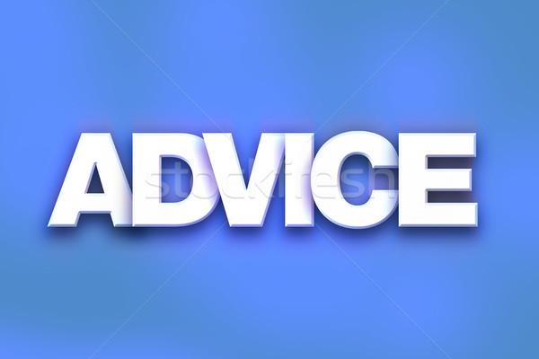 Advice Concept Colorful Word Art Stock photo © enterlinedesign