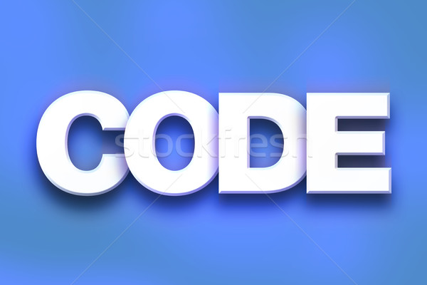Code Concept Colorful Word Art Stock photo © enterlinedesign