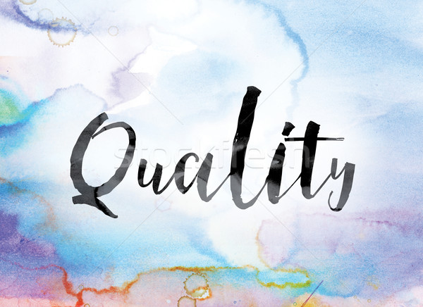 Quality Colorful Watercolor and Ink Word Art Stock photo © enterlinedesign