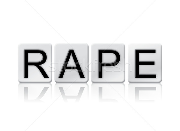 Rape Isolated Tiled Letters Concept and Theme Stock photo © enterlinedesign
