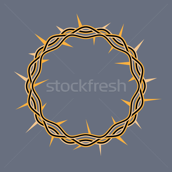 Korona Krisztus illusztráció Jézus vektor eps Stock fotó © enterlinedesign