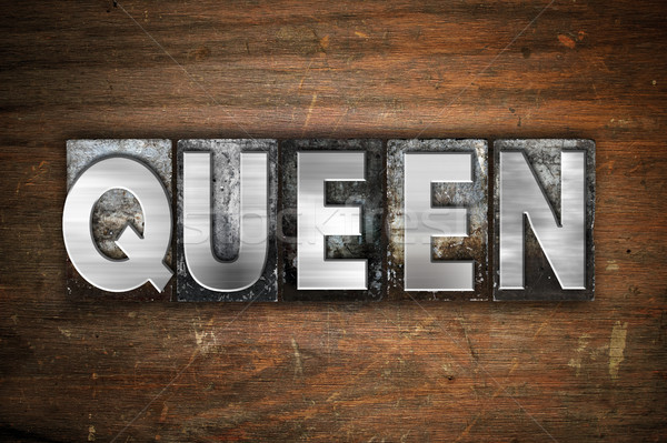 Queen Concept Metal Letterpress Type Stock photo © enterlinedesign