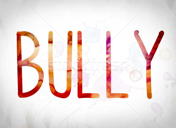 Bully Concept Watercolor Word Art Stock photo © enterlinedesign