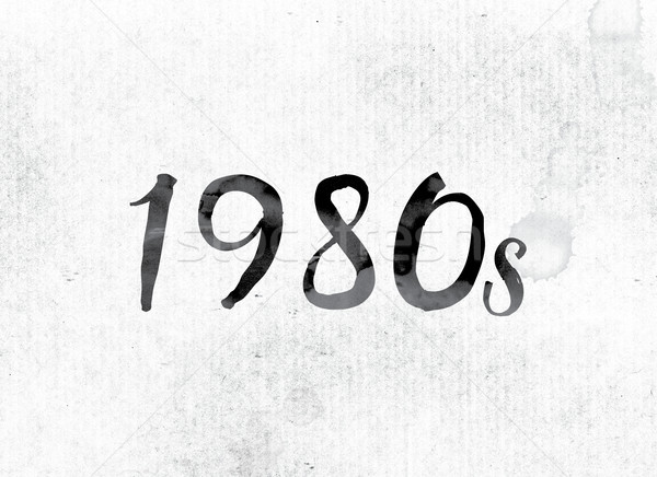 1980s Concept Painted in Ink Stock photo © enterlinedesign