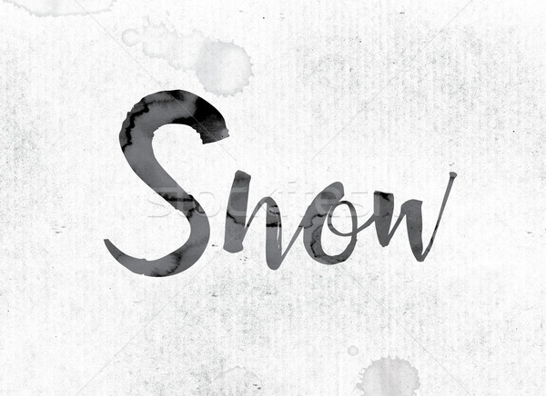 Snow Concept Painted in Ink Stock photo © enterlinedesign