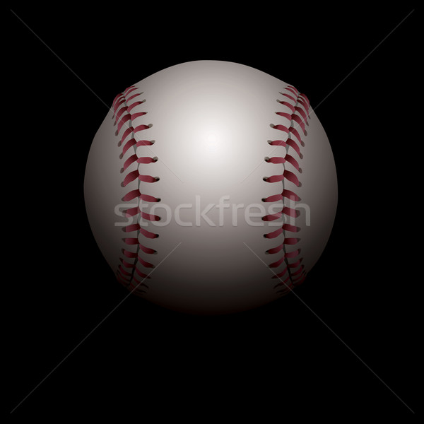 Shadowed Baseball Illustration Stock photo © enterlinedesign