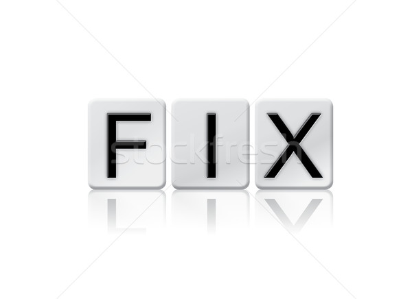 Fix Isolated Tiled Letters Concept and Theme Stock photo © enterlinedesign