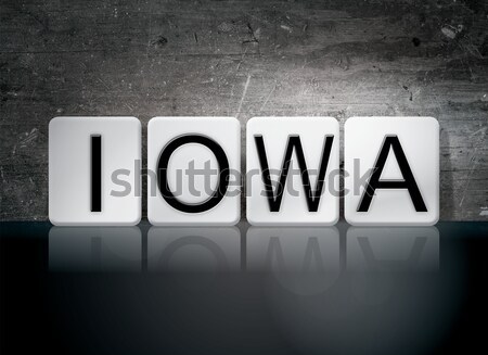 Iowa Isolated Tiled Letters Concept and Theme Stock photo © enterlinedesign