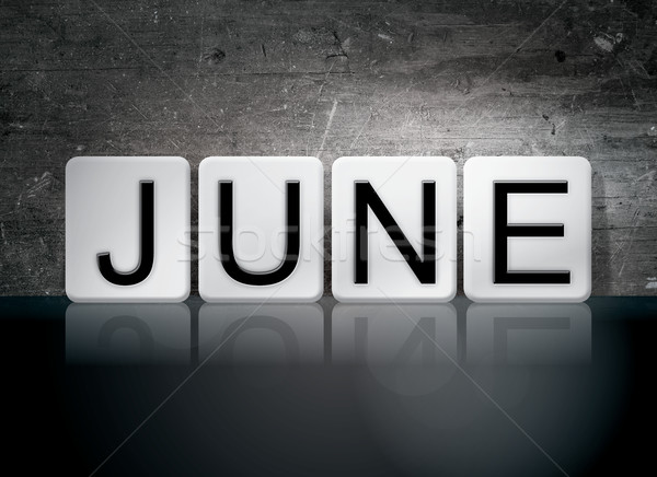 June Tiled Letters Concept and Theme Stock photo © enterlinedesign