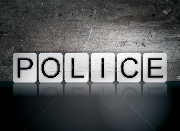Police Tiled Letters Concept and Theme Stock photo © enterlinedesign