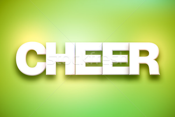 Cheer Theme Word Art on Colorful Background Stock photo © enterlinedesign