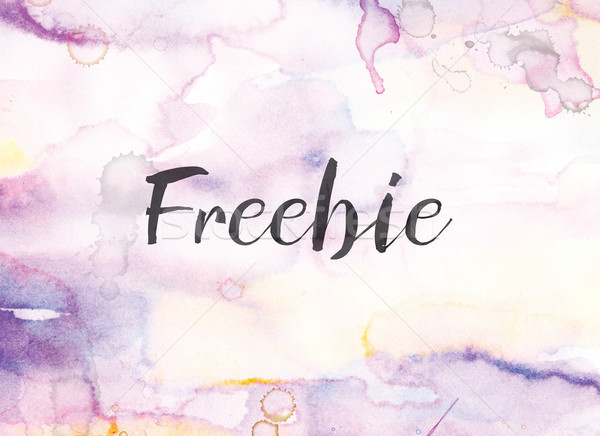 Freebie Concept Watercolor and Ink Painting Stock photo © enterlinedesign