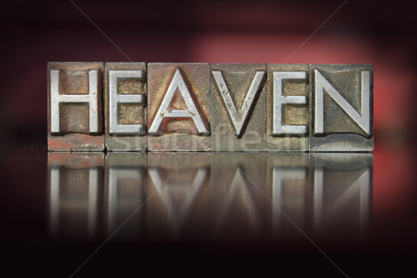 Heaven Letterpress Stock photo © enterlinedesign