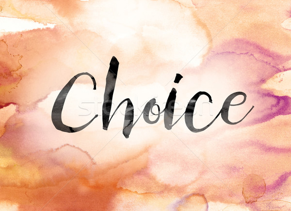 Choice Colorful Watercolor and Ink Word Art Stock photo © enterlinedesign
