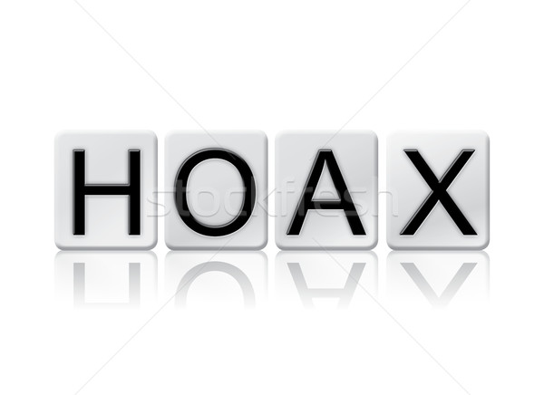 Stock photo: Hoax Isolated Tiled Letters Concept and Theme