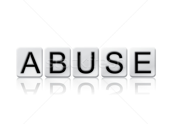 Abuse Concept Tiled Word Isolated on White Stock photo © enterlinedesign