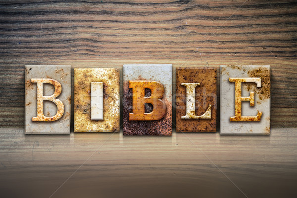 Bible Concept Letterpress Theme Stock photo © enterlinedesign