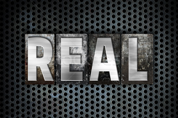 Real Concept Metal Letterpress Type Stock photo © enterlinedesign