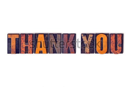 Thank You Concept Isolated Letterpress Type Stock photo © enterlinedesign
