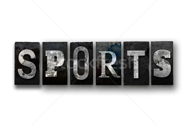 スポーツ 孤立した タイプ 言葉 書かれた ストックフォト © enterlinedesign