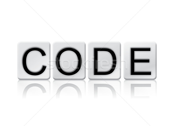 Code Isolated Tiled Letters Concept and Theme Stock photo © enterlinedesign