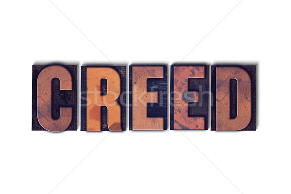 Stock photo: Creed Concept Isolated Letterpress Word