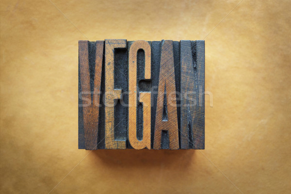 Veganistisch woord geschreven vintage type Stockfoto © enterlinedesign