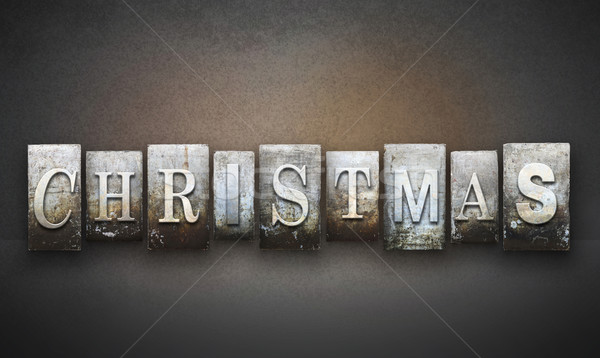 Stock photo: Christmas Letterpress