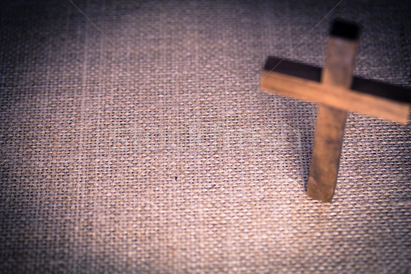 Holy Wooden Christian Cross Stock photo © enterlinedesign