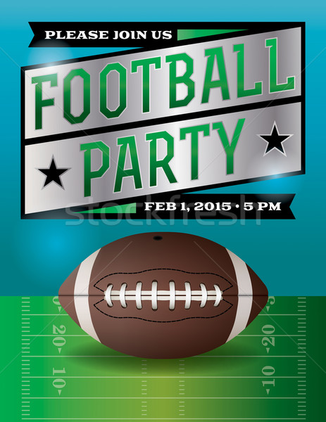 American Football Party Illustration Stock photo © enterlinedesign
