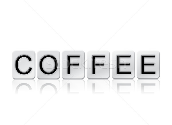 Coffee Isolated Tiled Letters Concept and Theme Stock photo © enterlinedesign