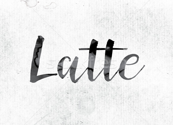 Latte Concept Painted in Ink Stock photo © enterlinedesign